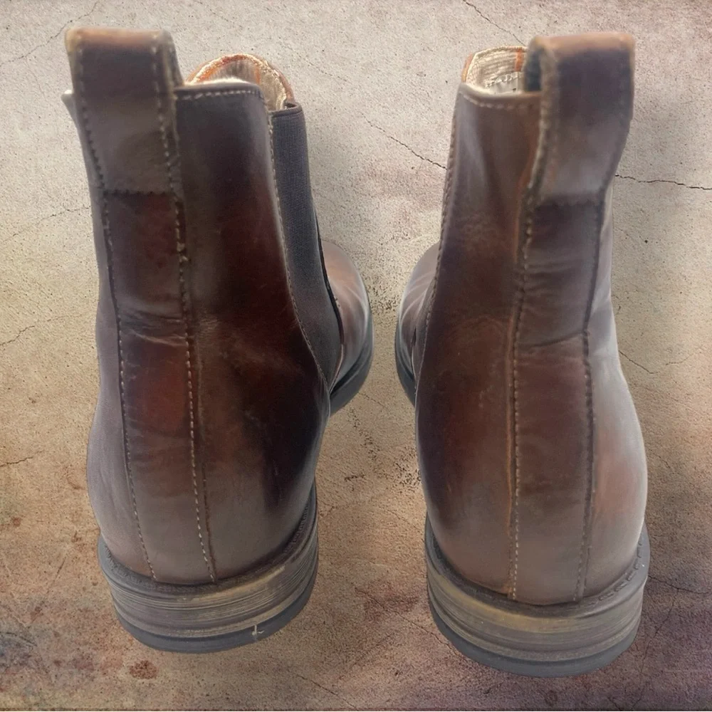 Bed|Stu Men's Brown Distressed Leather Boots Size 10